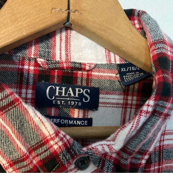 Men’s XL Chaps Performance Flannel - Picture 3 of 5